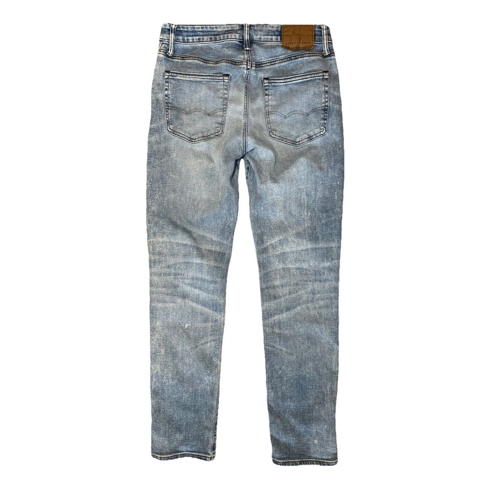 AMERICAN EAGLE AirFlex Plus Jeans Mens 32x34 Blue Stretch Slim Denim Faded - Picture 7 of 12